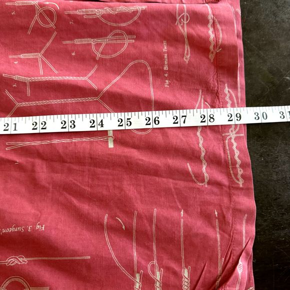 Columbia Shirt Men Large Red Vintage River Lodge Red Knots Print Outdoor Boating - Picture 6 of 9